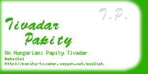 tivadar papity business card